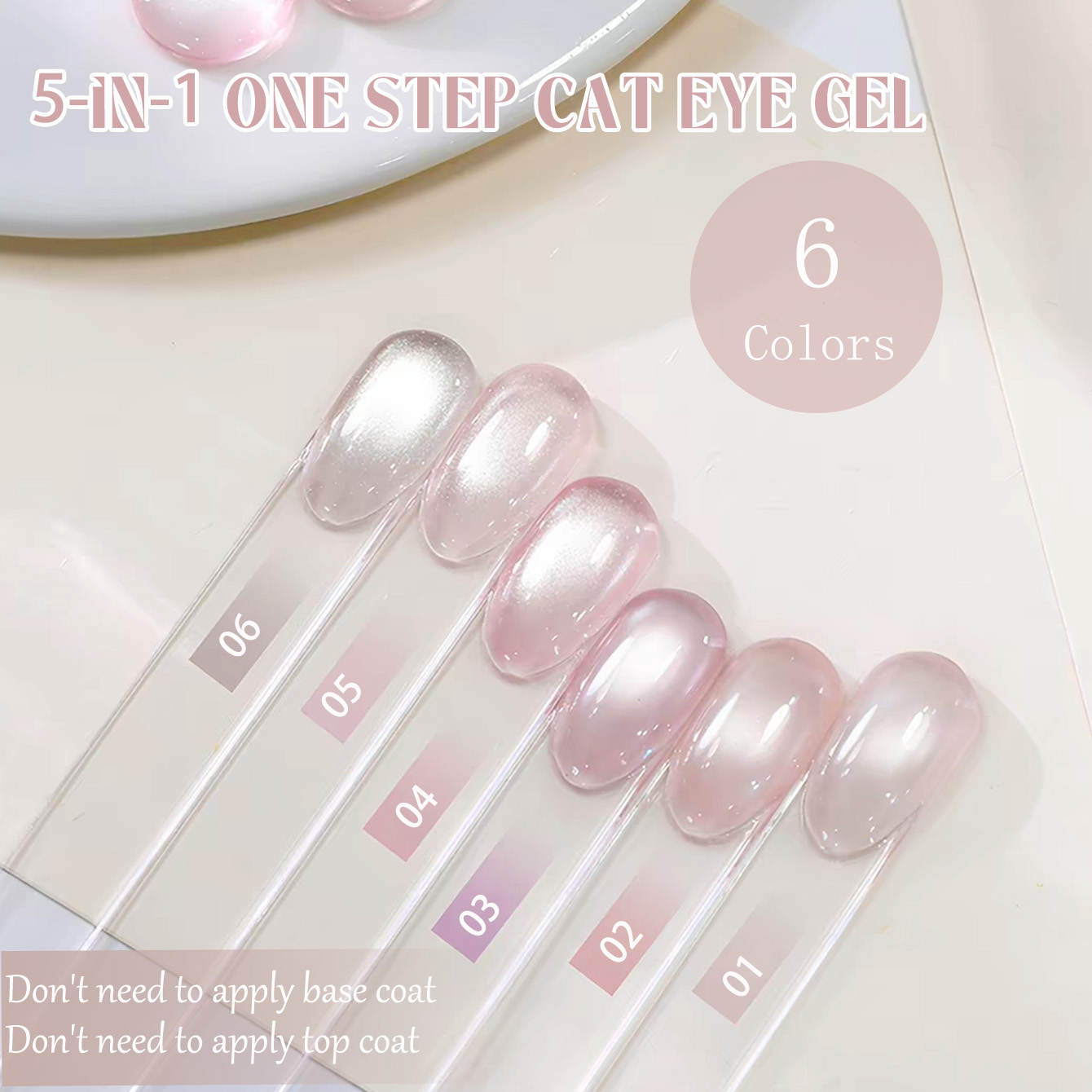 Nail Art One Stroke - SHAKA 1-6 pezzi Gel Trasparente 5-in-1