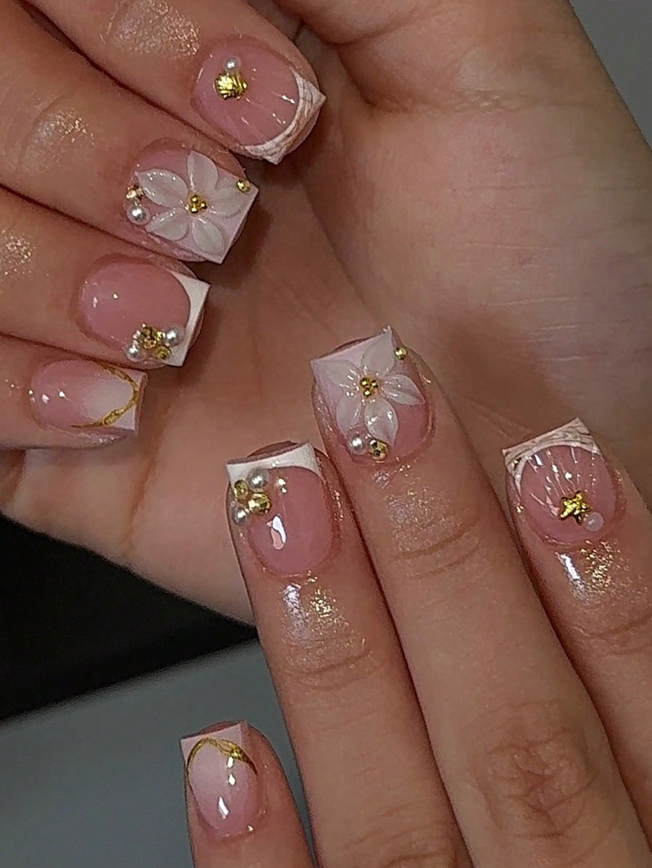 Nail Art Halal - 24 pezzi di unghie finte quadrate