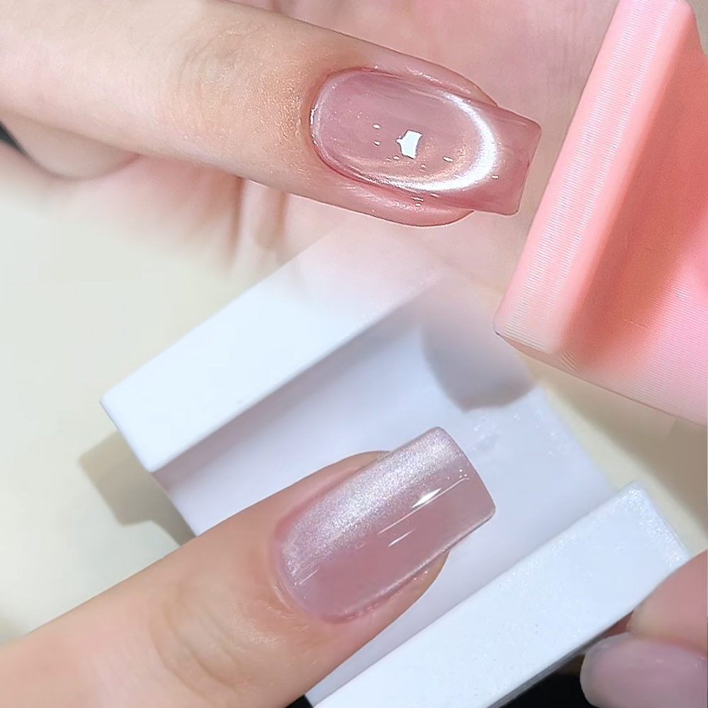 Nail Art Cat Eye Pink - 5D a forma di U francese