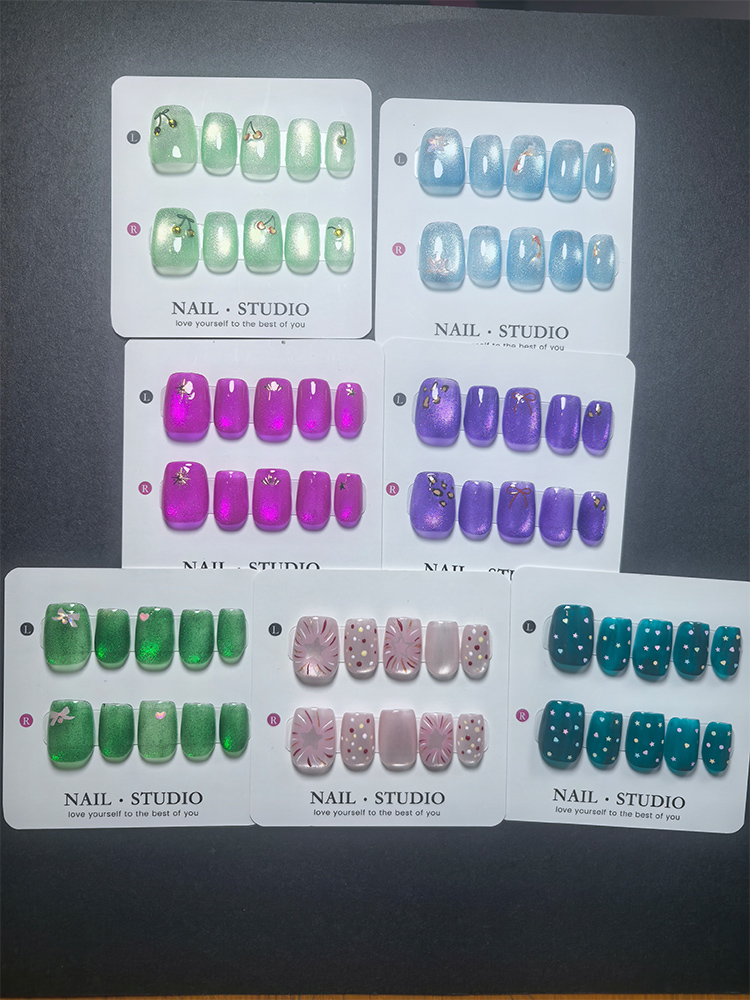 Nail Art Cat Eye - Unghie Finte Cat Eye Press-on 10
