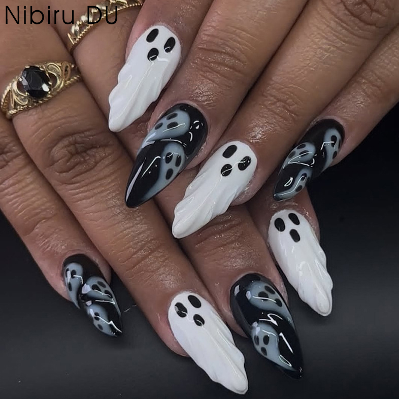 Nail Art Emerald - 30 pz 2025 Halloween Forma di