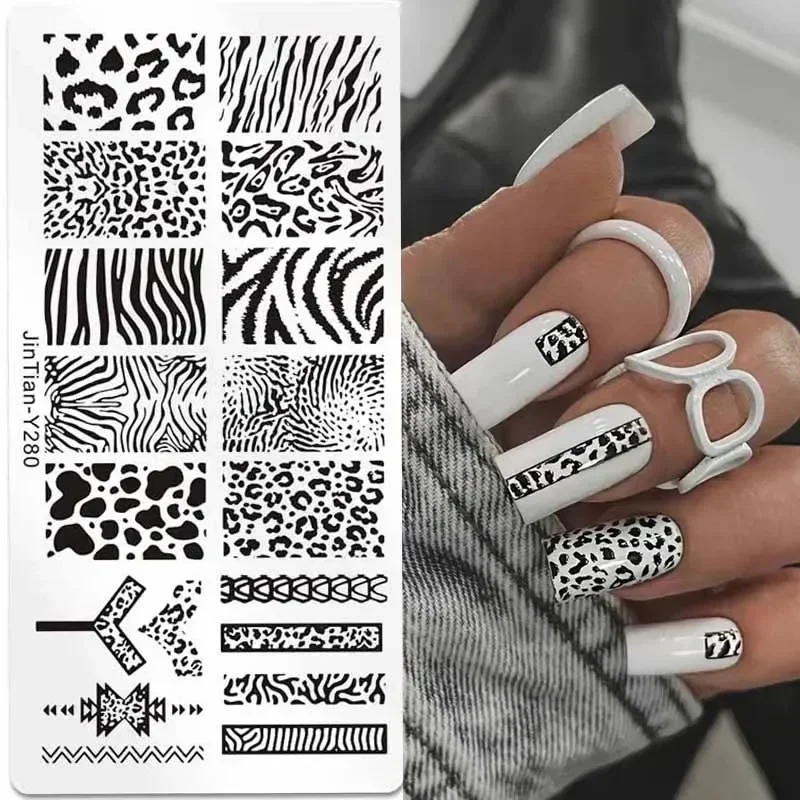 Nail Art Zebra - Tigre Zebra Stampa leopardo Piastre per
