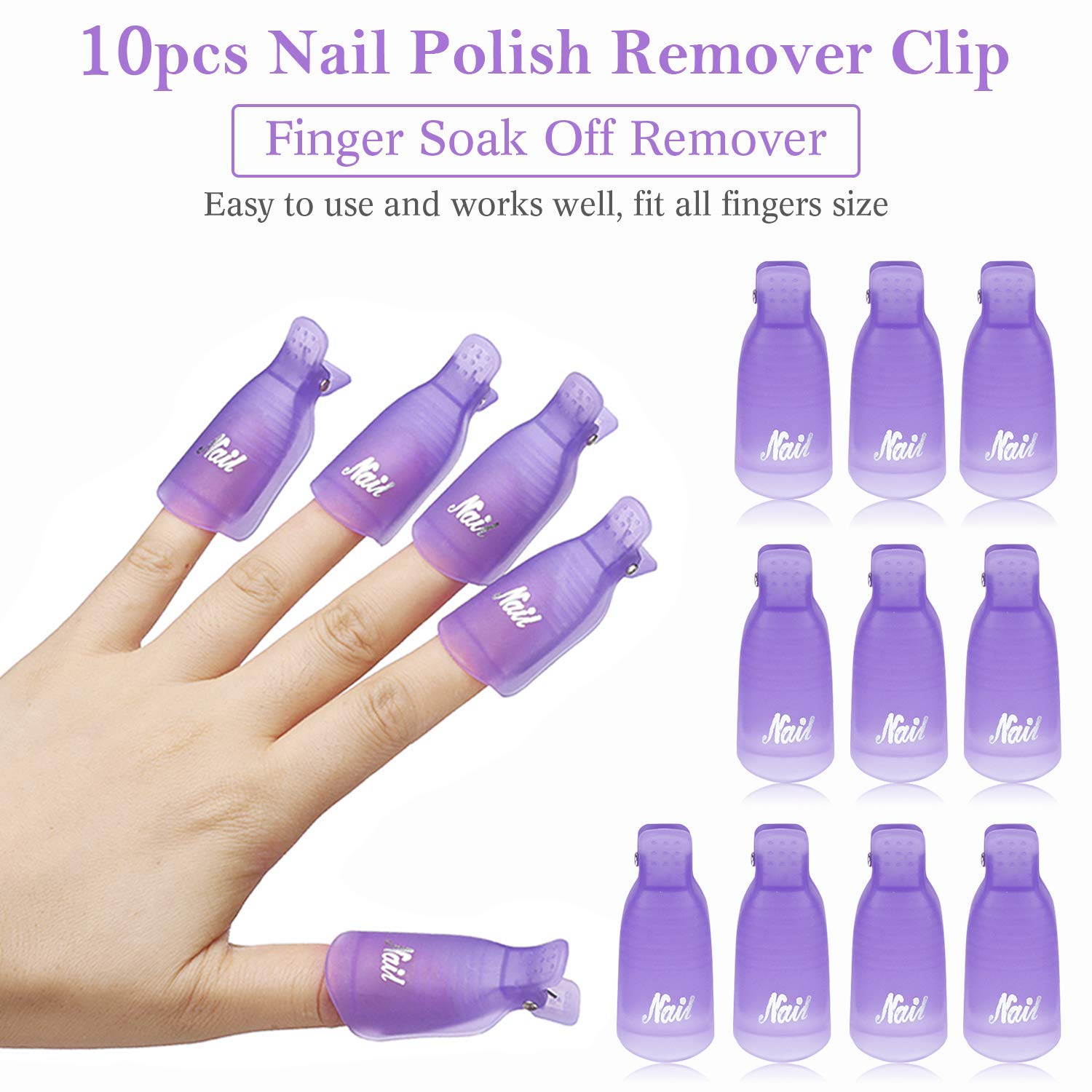 Nail Art Halal - 10 Pezzi Clip in Plastica per