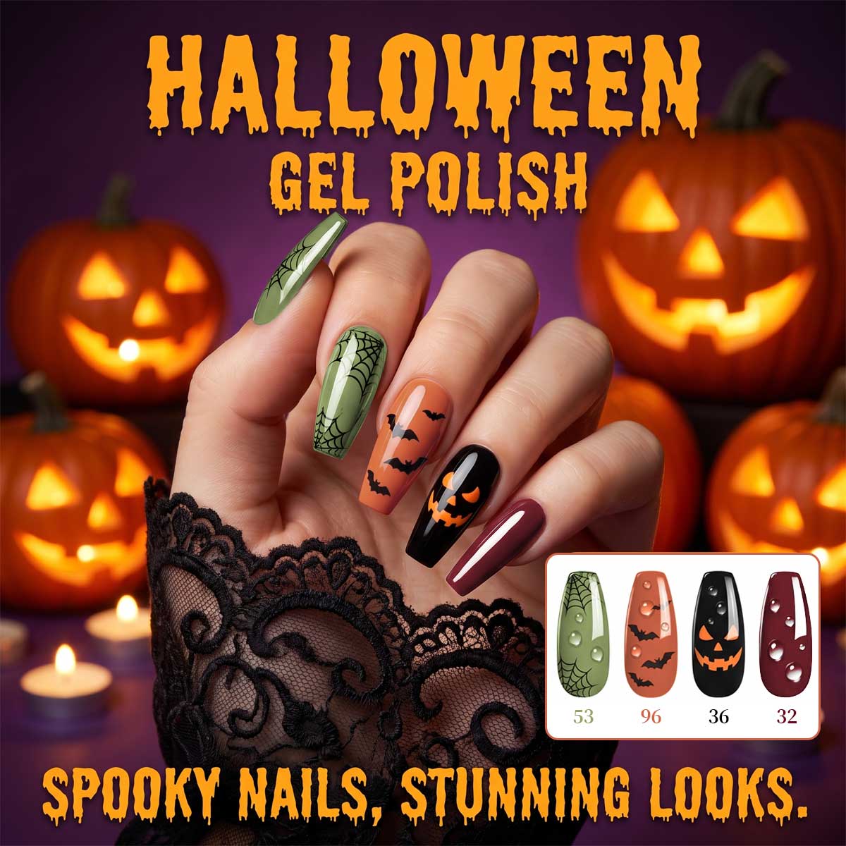 Nail Art Burgundy - Confezione da 4 smalti gel per