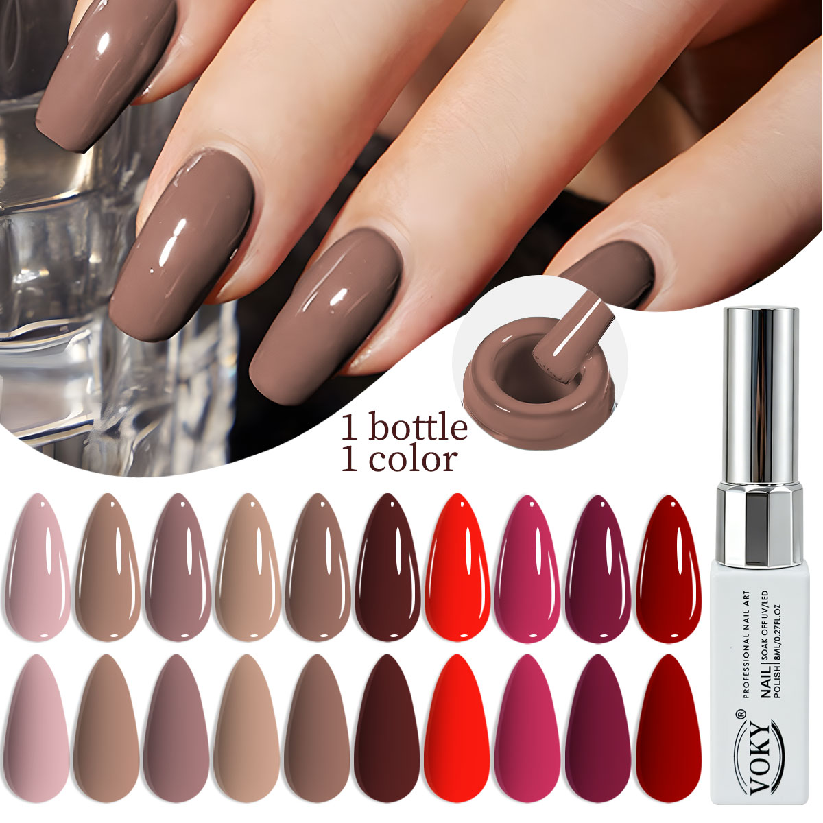 Nail Art Burgundy - VOKY Nuovo Smalto per Unghie in