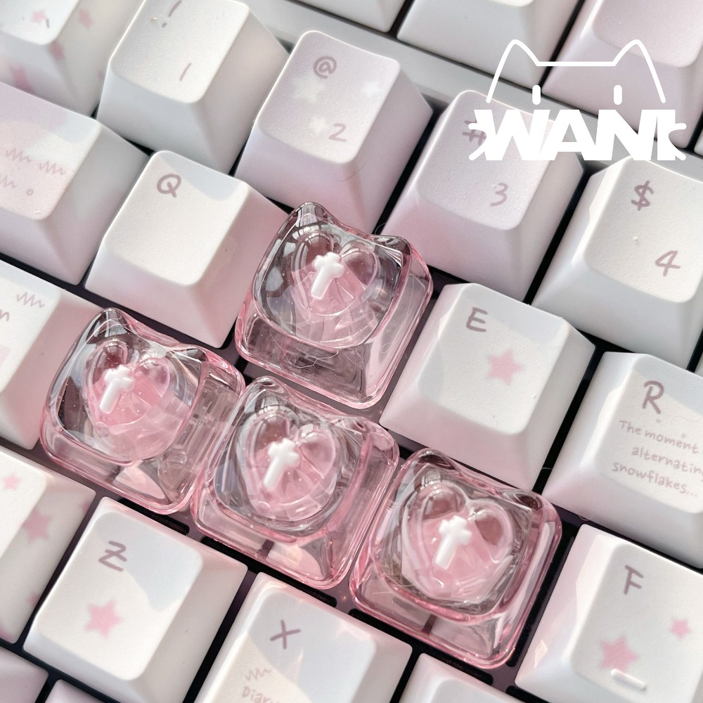 Nail Art Emerald - Keycaps Trasparenti Carini in Resina, Tasti