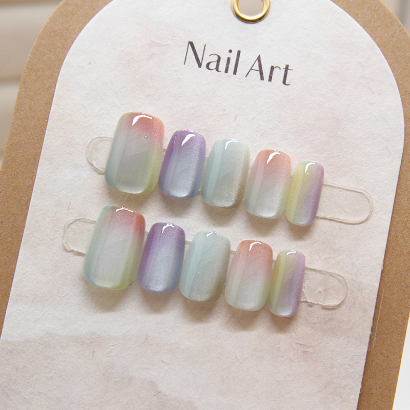 Nail Art Cat Eye - 10 pezzi moda donna chic multicolore