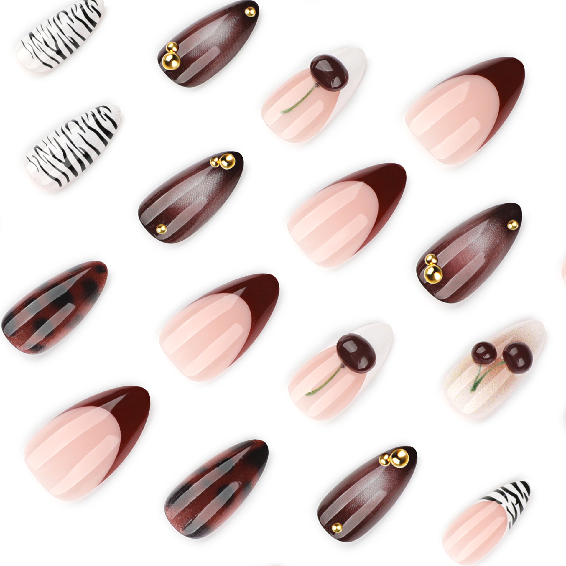 24 Unghie Finte Press-on Marro - Nail Art Burgundy recensione e prezzo