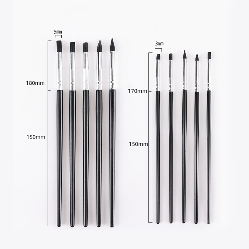 5 Pezzi di Pennelli in Silicon - Nail Art Emerald recensione e prezzo