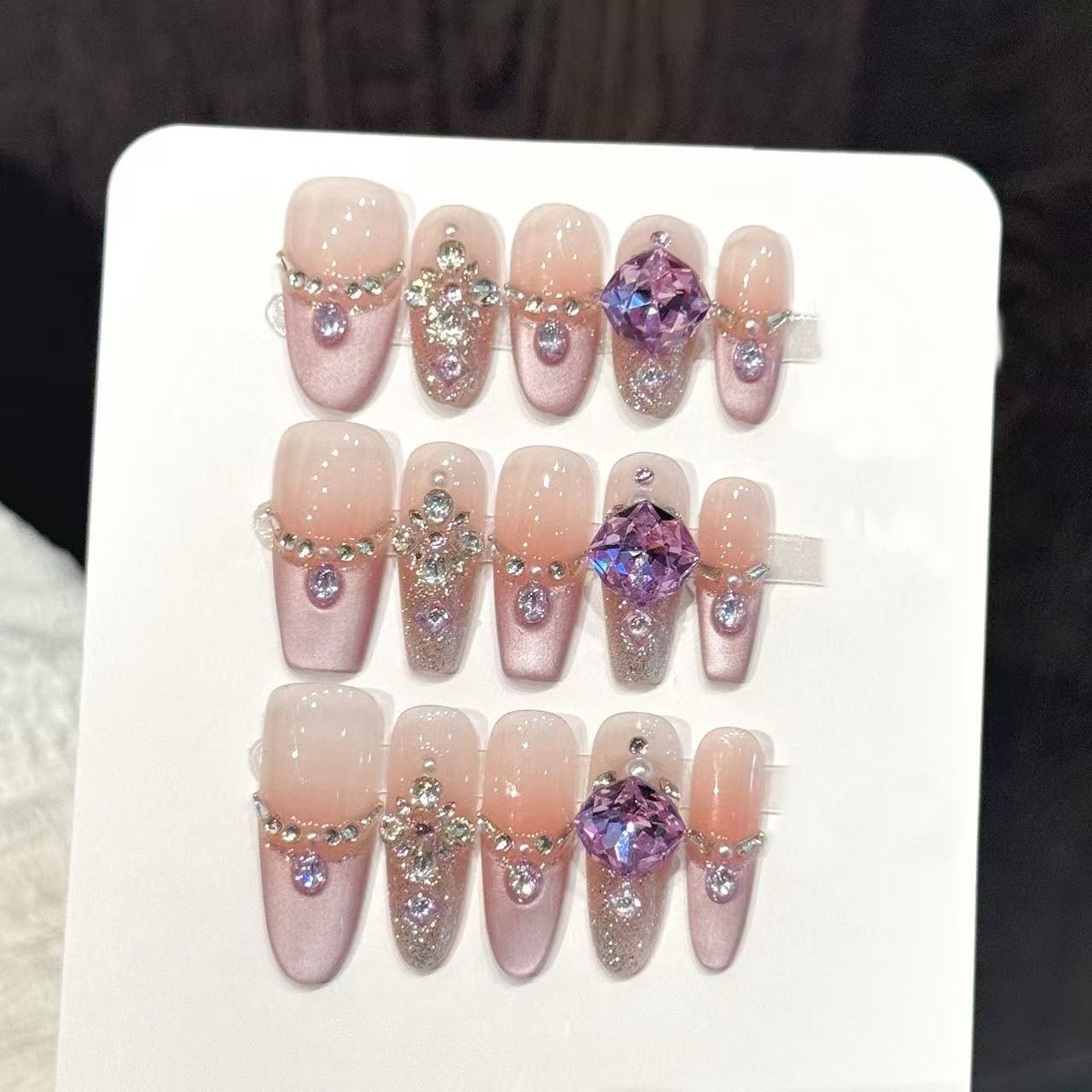 10 pz. Unghie Finte a Pression - Nail Art Emerald recensione e prezzo