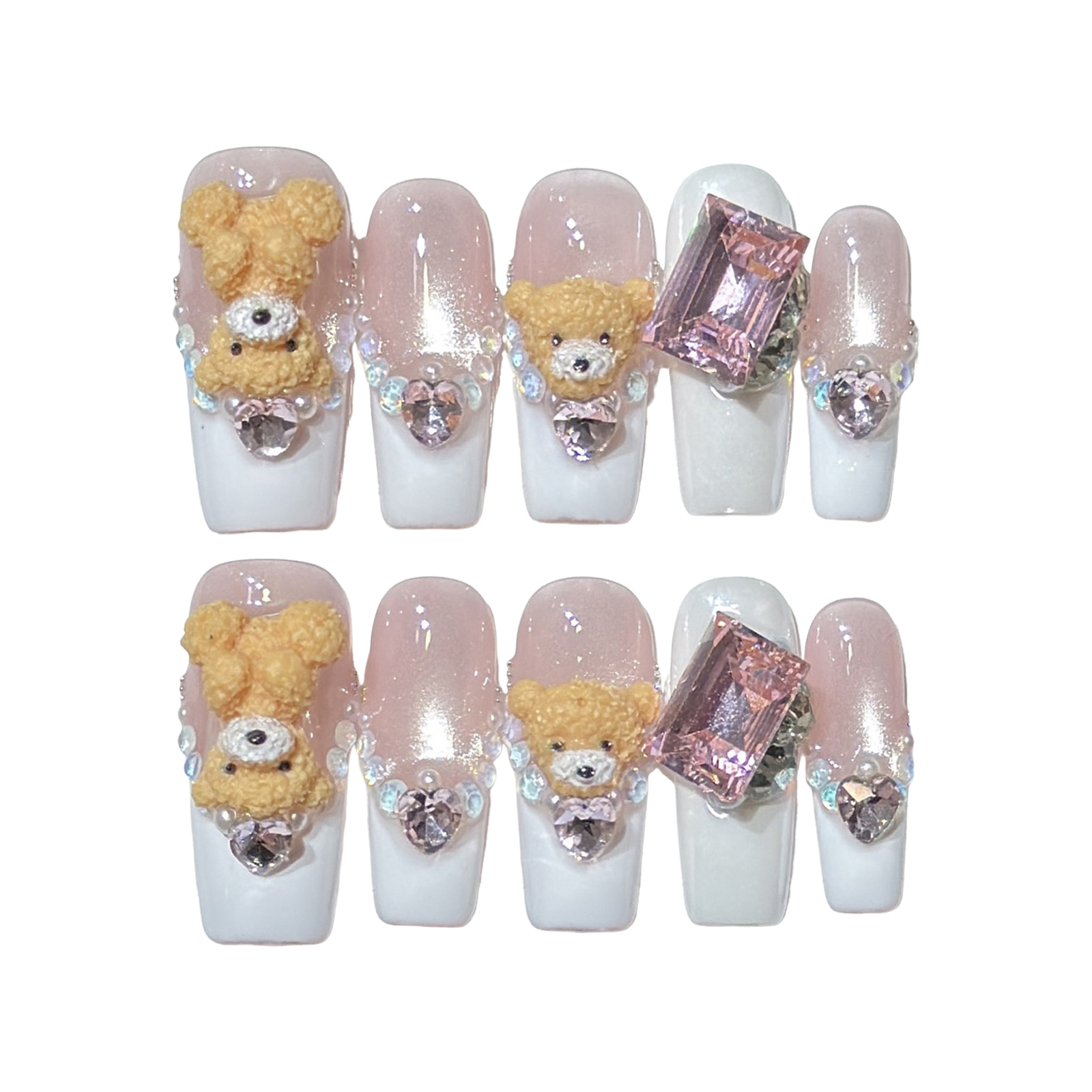 10 pz. Unghie Finte 3D a Press - Nail Art Cat Eye recensione e prezzo