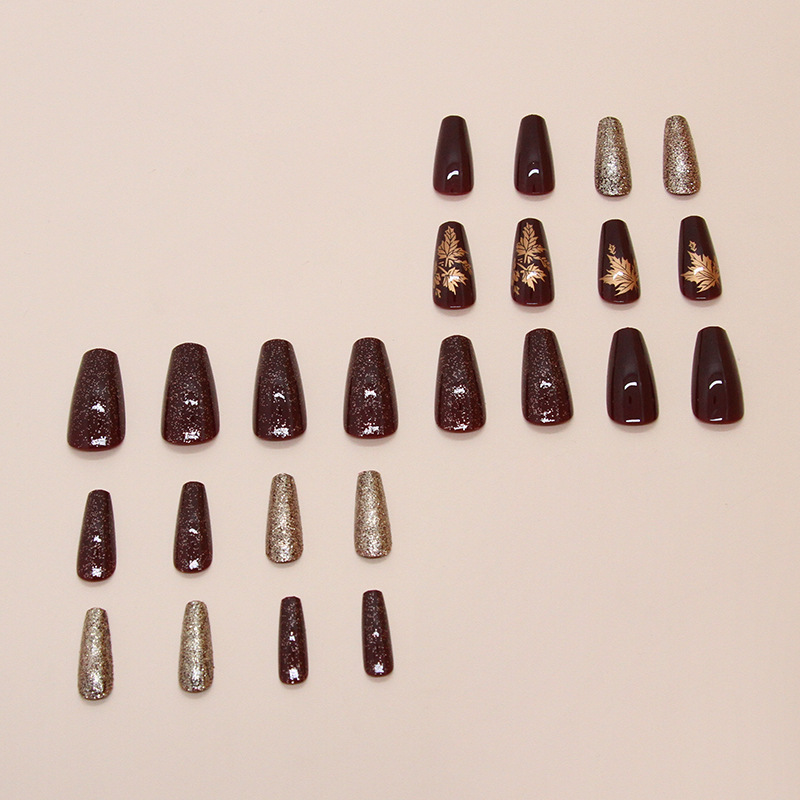 24 pezzi eleganti nail art con - Nail Art Burgundy recensione e prezzo