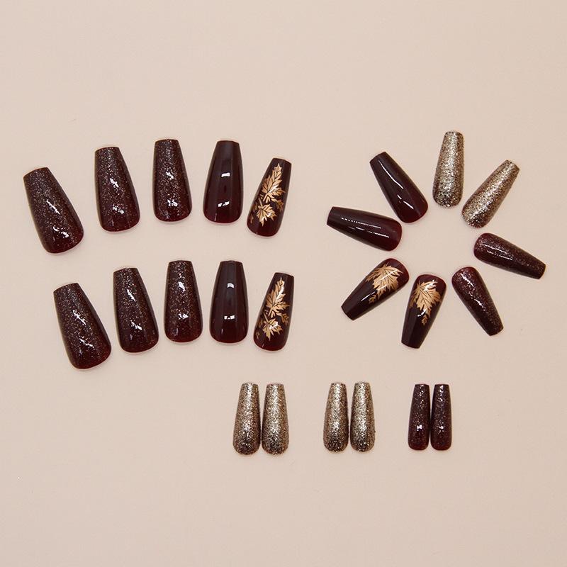 24 pezzi eleganti nail art con - Nail Art Burgundy recensione e prezzo
