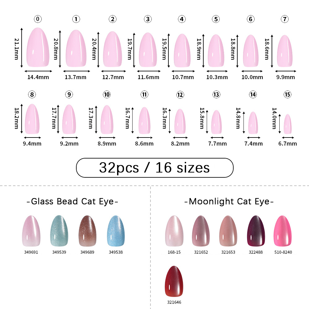 VITAGWX 32 pz. Unghie Finte Ad - Nail Art Cat Eye recensione e prezzo