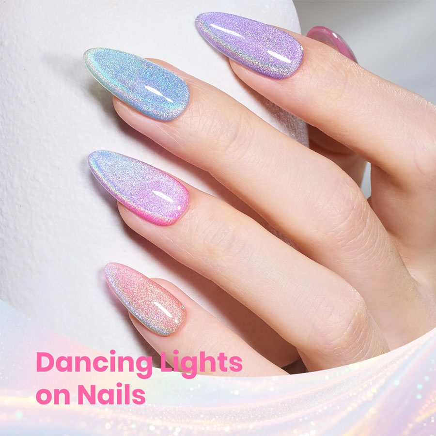 QAZIXU Set di 1/6 Smalti Gel E - Nail Art Cat Eye Pink recensione e prezzo