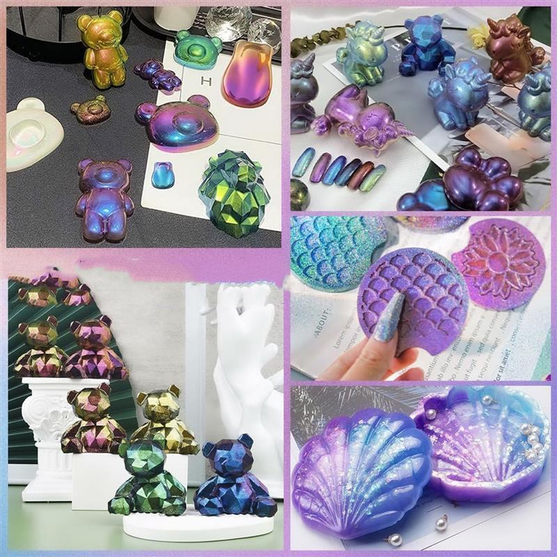 3g Chameleon Mica polvere pigm - Nail Art Emerald recensione e prezzo