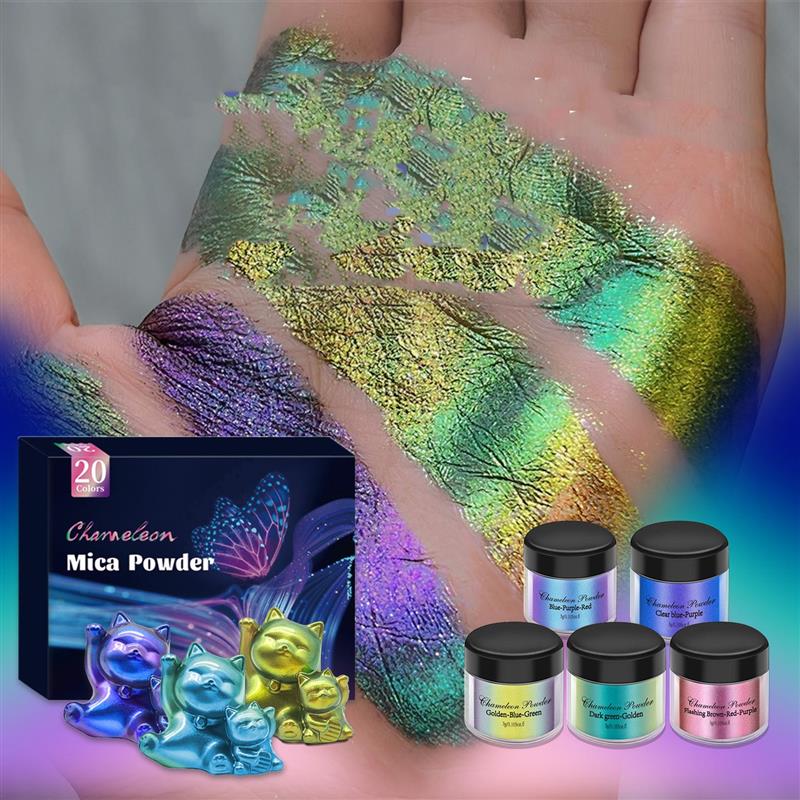3g Chameleon Mica polvere pigm - Nail Art Emerald recensione e prezzo