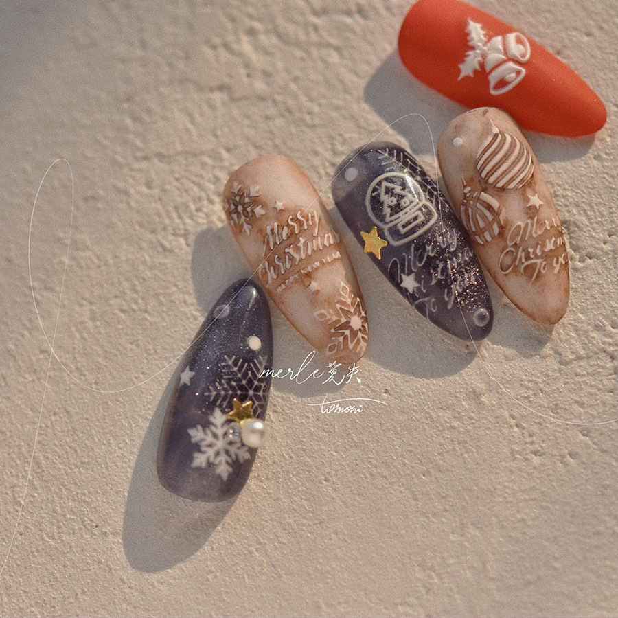 5D rilievo bianco puro buon na - Nail Art Xmas recensione e prezzo