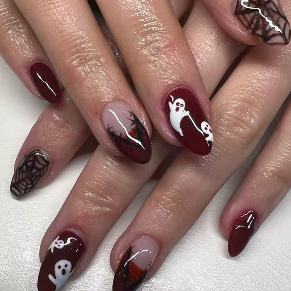 Set di 24 Unghie Finte per Hal - Nail Art Burgundy recensione e prezzo