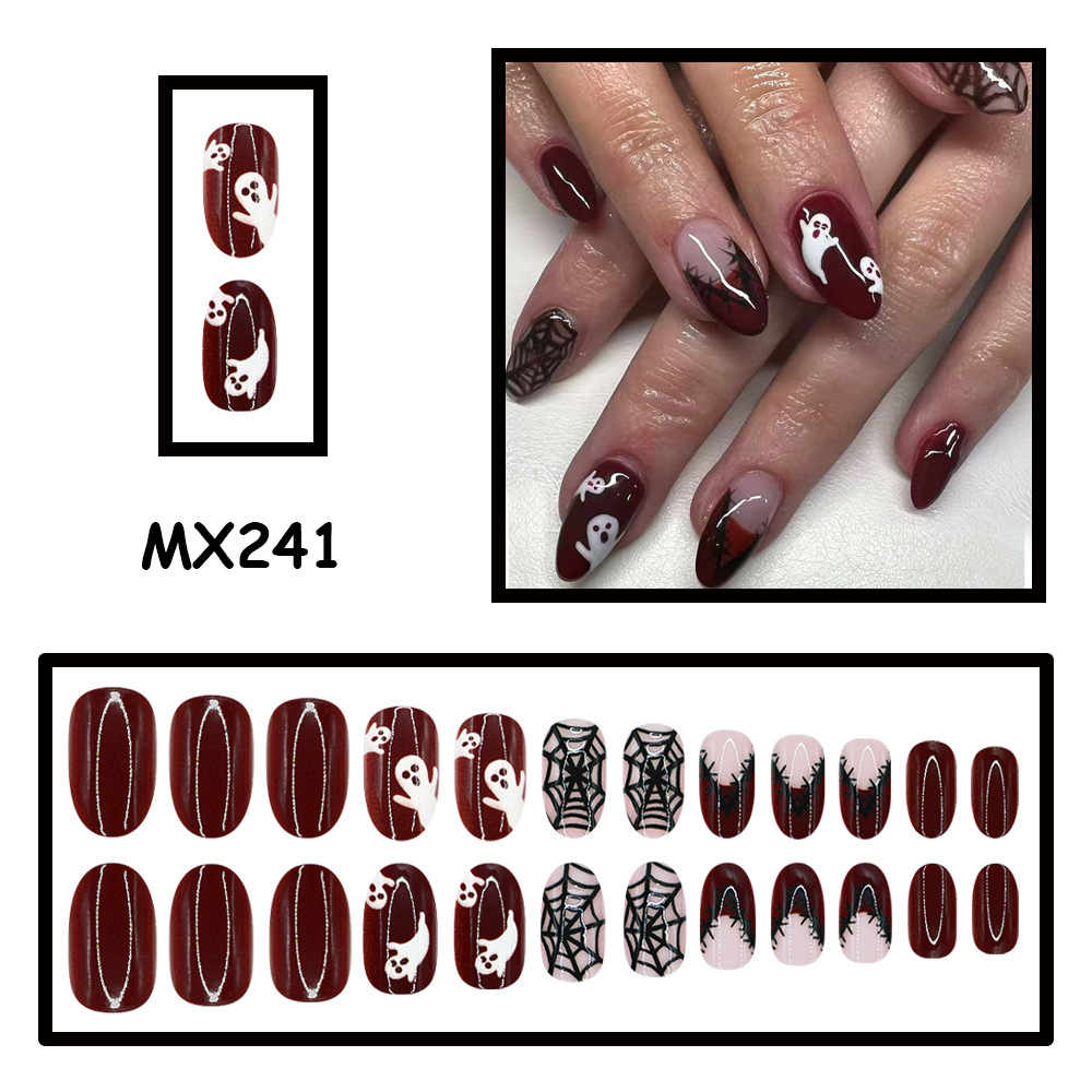 Set di 24 Unghie Finte per Hal - Nail Art Burgundy recensione e prezzo