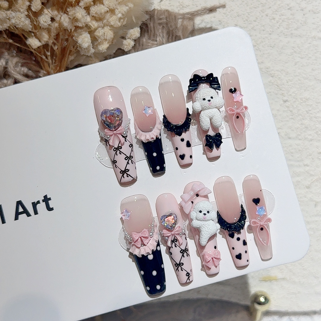 10 pezzi di pizzo nero a pois  - Nail Art Emerald recensione e prezzo