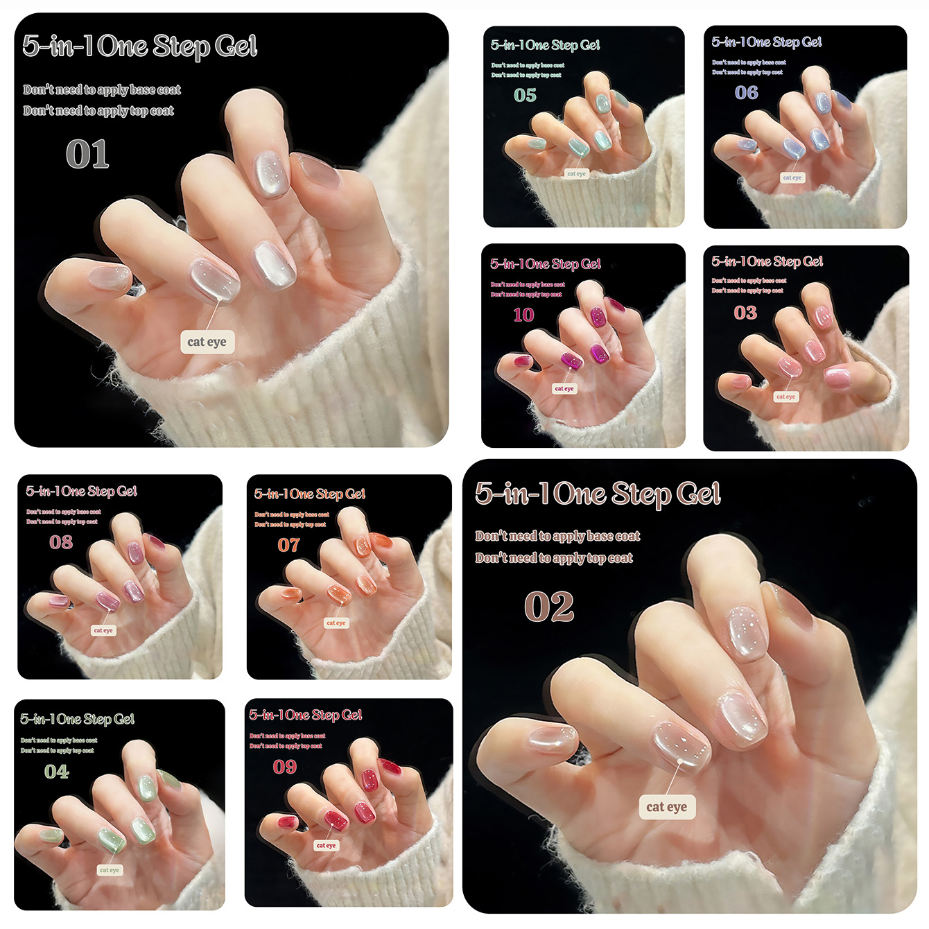 1 pz TC Nuovo Gel Unghie 5-in- - Nail Art Cat Eye Pink recensione e prezzo