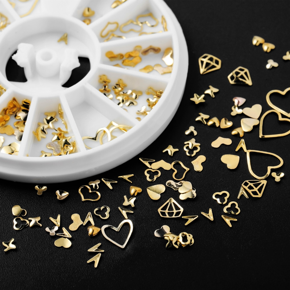 1 scatola di oro nail art glit - Nail Art Gold recensione e prezzo