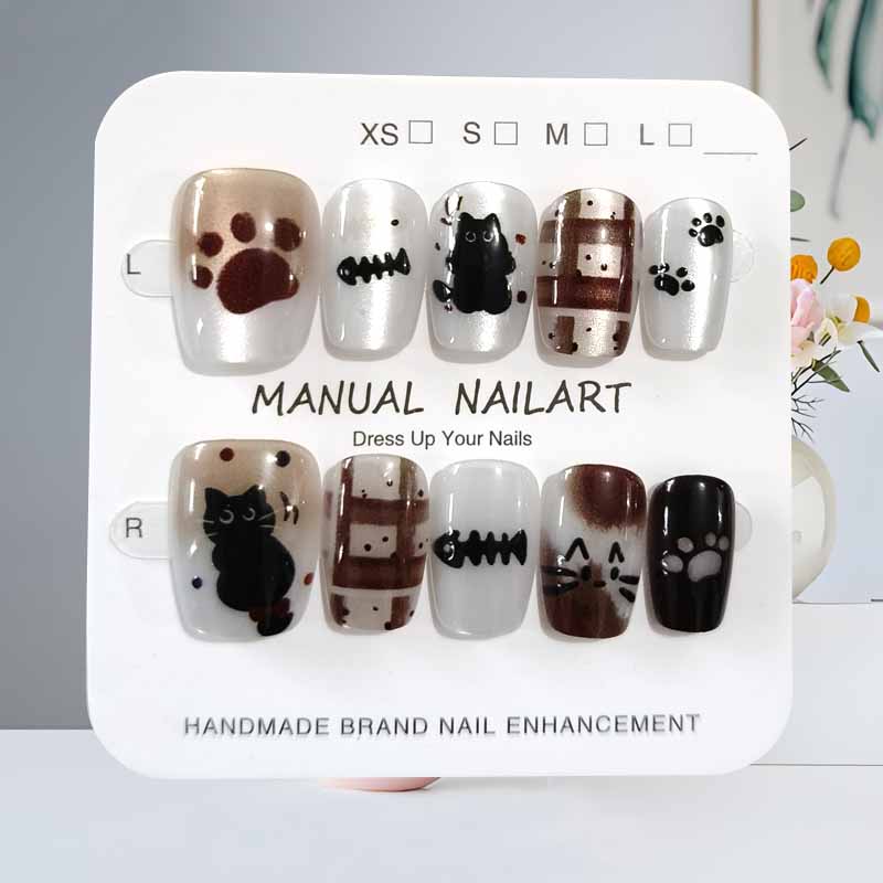 10 pezzi simpatico cartone ani - Nail Art Cat Eye recensione e prezzo