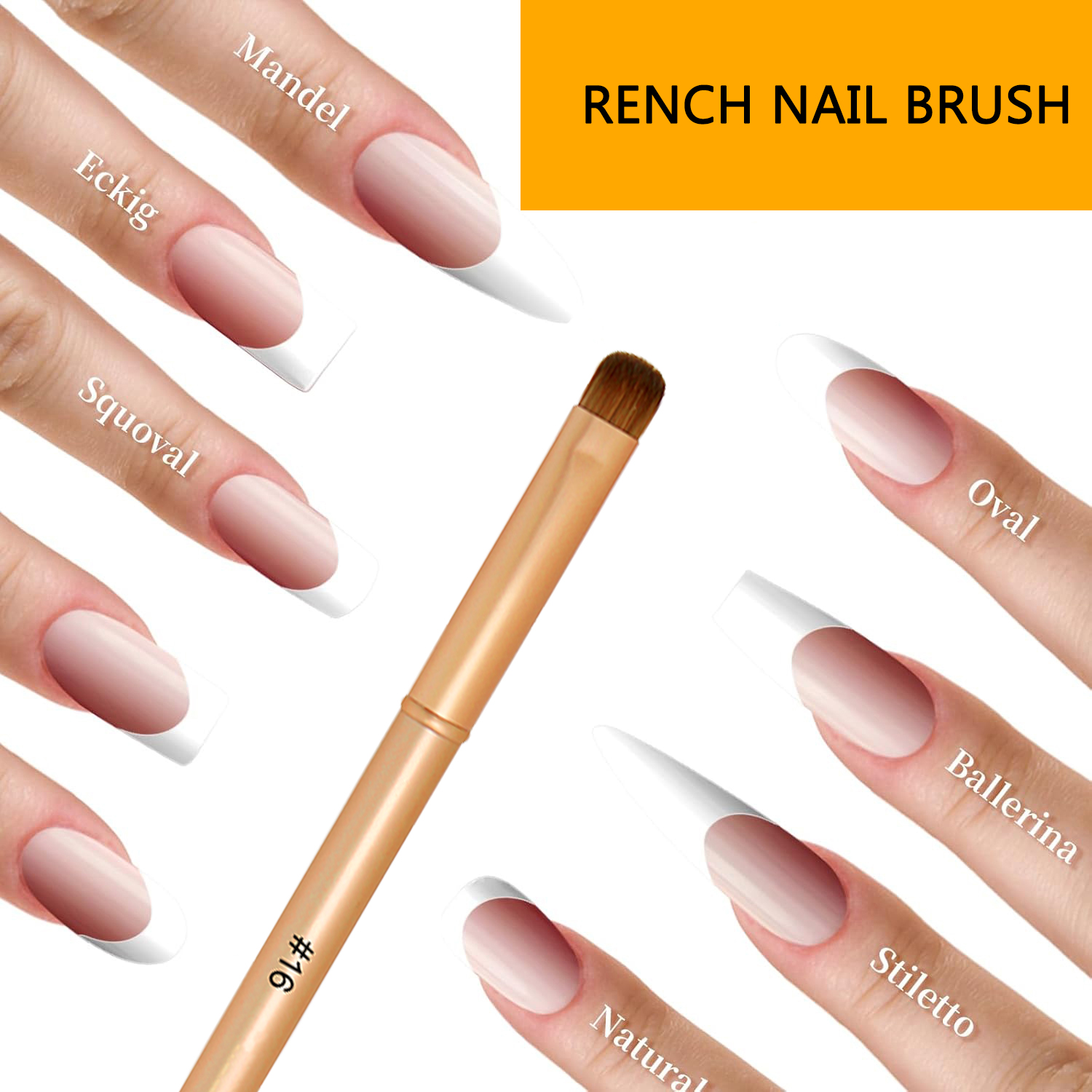 Kolinsky Pennello per unghie f - Nail Art Gold recensione e prezzo
